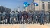 Kazakhstan - A group of mortgage holders wanted to go to the Akorda to congratulate the president, but the police did not let them through. Nur-Sultan, 17 May 2021